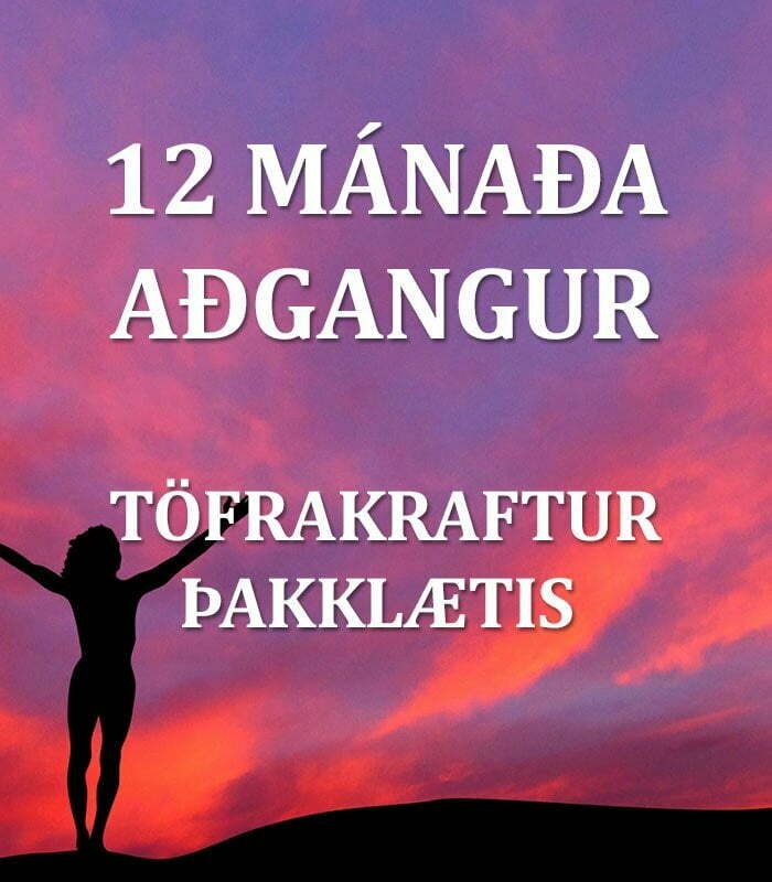 Töfrakraftur þakklætis - 12 mánaða aðgangur