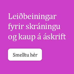 Leiðbeiningar fyrir skráningu og kaup á áskrift